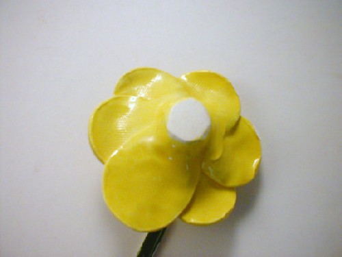 Back Side of Yellow Rose With Stem