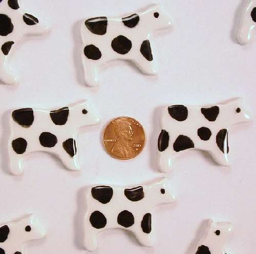 White with black spots