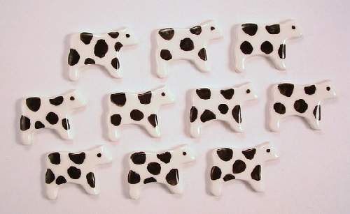 White with black spots