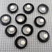 Large glossy Black and small glossy white