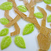 25 handmade wood grain embossed tree branch ceramic tiles