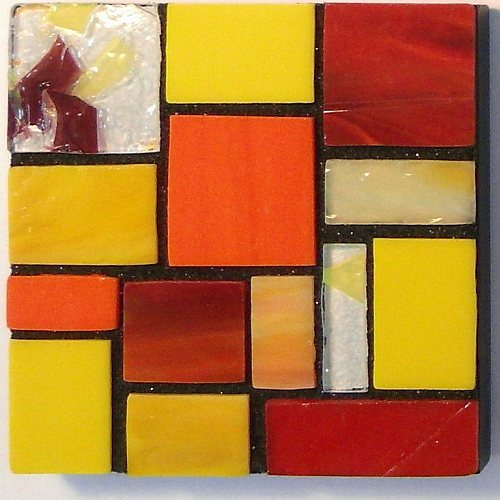 Abstract design number 6 stained glass coasters