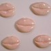 5 handmade lip shaped ceramic tiles