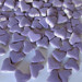50 handmade glossy purple small ceramic hearts