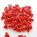 50 handmade neon red small ceramic hearts