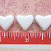 50 handmade glossy white small ceramic hearts