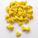 50 handmade neon yellow small ceramic hearts