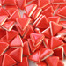 75 neon red mini triangle tiles