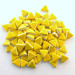 75 glossy neon yellow mini triangle tiles