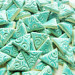 75 Turquoise triangle tiles