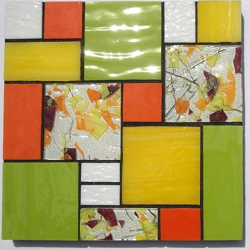 Abstract design number 6 stained glass coasters