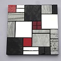 Abstract design number 6 stained glass coasters