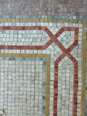 Part of a floor mosaic done using the Indirect Method