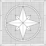 Eight Point Compass Rose pattern number 1