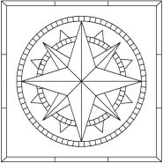 Sixteen Point Compass Rose pattern number 3