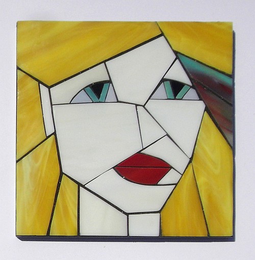 Blondie from the Girls series stained glass coasters