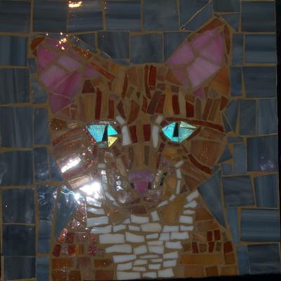 Mosaic Ginger Cat