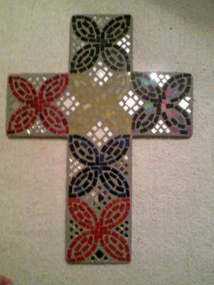 glass tile mosaic. Glass tile mosaic cross