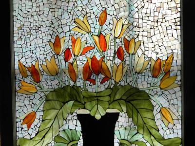 Mosaic stained glass Tulips
