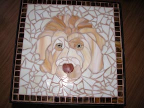 Stained Glass Pet Mosaic Yorkie Puppy Dog Mosaic Yorkshire Dog Mosaic
