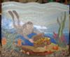Mosaic Underwater Diver and Treasure Chest