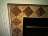 Tiled fireplace corner