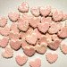 15 handmade embossed ceramic heart tiles