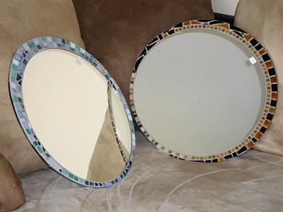 Stained glass mosaic mirrors