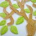 25 handmade wood grain embossed tree branch ceramic tiles