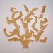 25 handmade wood grain embossed tree branch ceramic tiles