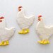 3 handmade hen tiles