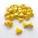 50 handmade neon yellow small ceramic hearts