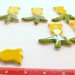 6 small ceramic flower tiles 6 small ceramic flower tiles