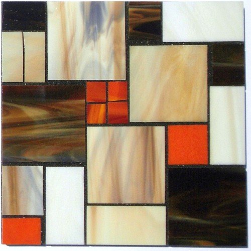 Abstract design number 6 stained glass coasters