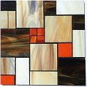 Small stained glass coasters with design number 6 Large stained glass coasters with design number 6