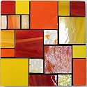 Small stained glass coasters with design number 6 Large stained glass coasters with design number 6