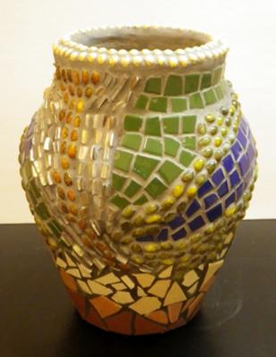 Abstract Mosaic Vase