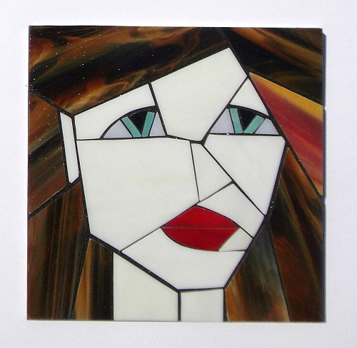 Bella from the Girls series stained glass coasters