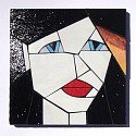 Blackie from the Girls series stained glass coasters